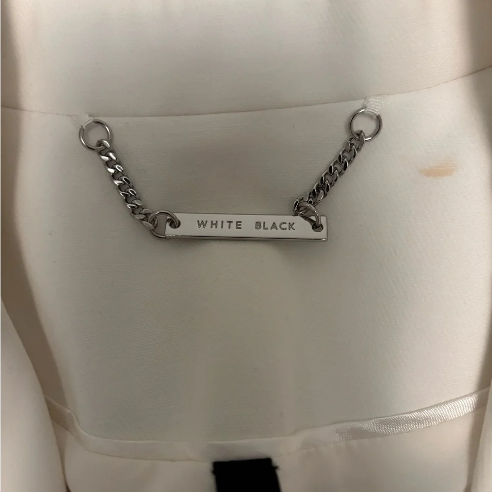 White House Black Market Ivory Tailored Stretch Blazer Jacket NWT Size 14 - Picture 7 of 10